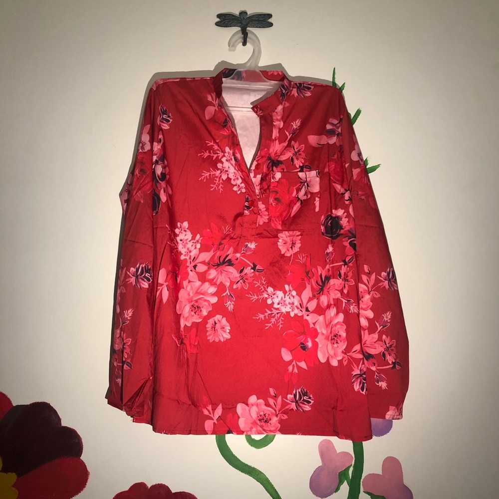 Floral, Japanese-Style Blouse